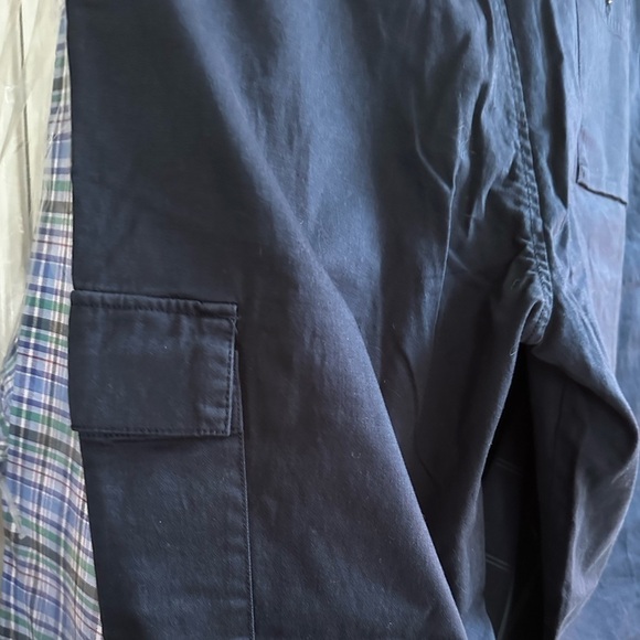 BLDWN Cargo Drawstring Pants NAVY Size Large Relaxed Fit Side pocket NWT - Picture 10 of 11